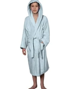 Sensei Maison Peignoir De Bain Enfant à Capuche 450 Gr/m² Ciel 08/10 Ans -Bloom-boutique peignoir de bain enfant a capuche 450 gr m2 ciel 08 10 ans 2