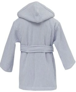 Alternative view of Sensei Maison Peignoir De Bain Enfant Rayé Une Face éponge Bleu 04 Ans