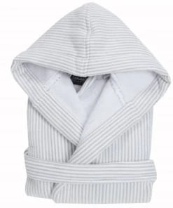 Sensei Maison Peignoir De Bain Enfant Rayé Une Face éponge Mastic 02 Ans -Bloom-boutique peignoir de bain enfant raye une face eponge mastic 02 ans 2