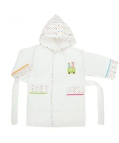 LASA Home Peignoir En Coton Blanc 4 4 Cm Cm Cm