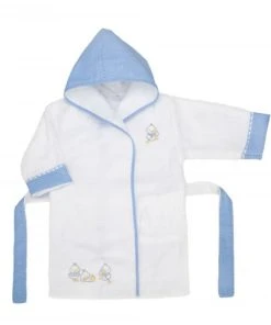 LASA Home Peignoir En Coton Bleu 4 4 Cm Cm Cm