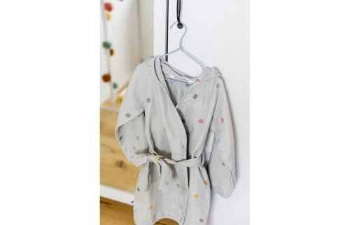 Kindsgut Peignoir Enfant (1-2 Ans) Coton Multicolore Gris 2 Kindsgut Peignoir Enfant (1-2 Ans) Coton Multicolore Gris – Image 2
