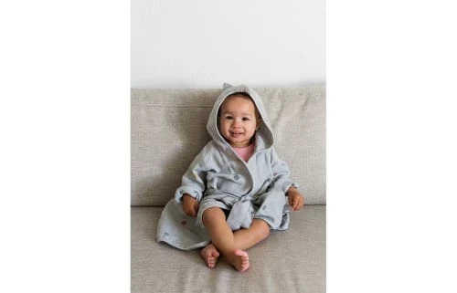 Kindsgut Peignoir Enfant (1-2 Ans) Coton Multicolore Gris 3 Kindsgut Peignoir Enfant (1-2 Ans) Coton Multicolore Gris – Image 3