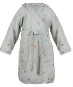 Kindsgut Peignoir Enfant (1-2 Ans) Coton Multicolore Gris