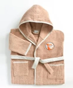 Becquet Peignoir Enfant Beige 8 Ans En Coton