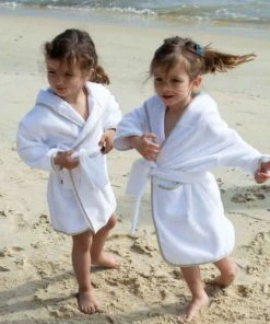 Cocoeko Peignoir Enfant Blanc & Lin (4-6ans) -Bloom-boutique peignoir enfant blanc lin 4 6ans 2