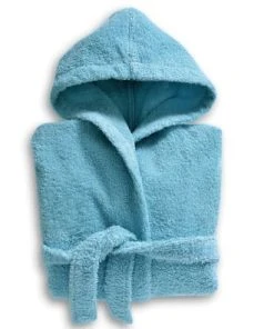 Becquet Peignoir Enfant Bleu 2 Ans En Coton