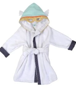 Little Crevette Peignoir Enfant Coton Bio 6-7 Ans