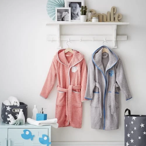 GUY LEVASSEUR Peignoir Enfant Coton Rose 6ans 2 GUY LEVASSEUR Peignoir Enfant Coton Rose 6ans – Image 2