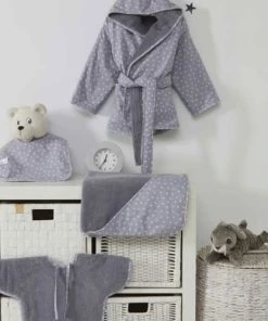 Sensei Maison Peignoir Enfant Doublé Galet 01 An -Bloom-boutique peignoir enfant double galet 01 an 3
