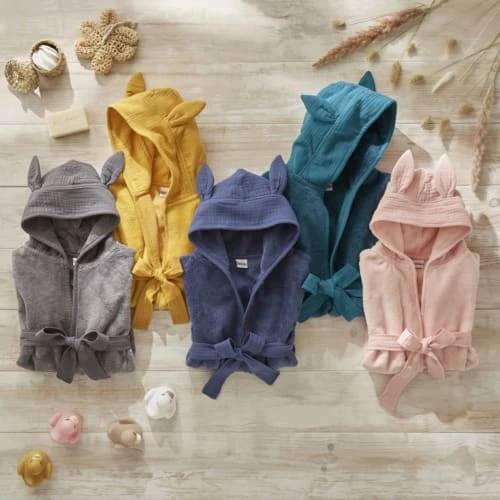 SEVIRA KIDS Peignoir Enfant En Bambou 2 SEVIRA KIDS Peignoir Enfant En Bambou – Image 2