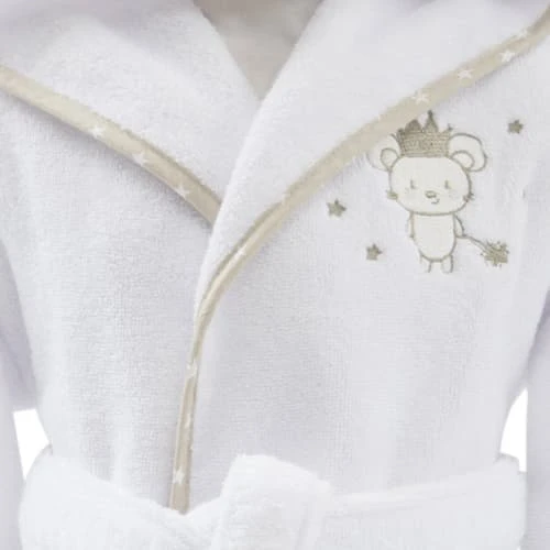 Sensei Maison Peignoir Enfant En Coton Peigné Blanc 02 Ans 4 Sensei Maison Peignoir Enfant En Coton Peigné Blanc 02 Ans – Image 4