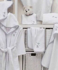Sensei Maison Peignoir Enfant En Coton Peigné Blanc 04 Ans -Bloom-boutique peignoir enfant en coton peigne blanc 04 ans 4