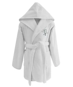Sensei Maison Peignoir Enfant En Coton Peigné Blanc 06 Ans