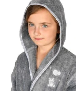 Sensei Maison Peignoir Enfant En Coton Peigné Galet 04 Ans -Bloom-boutique peignoir enfant en coton peigne galet 04 ans 2