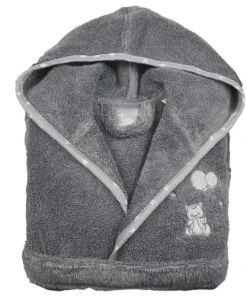 Sensei Maison Peignoir Enfant En Coton Peigné Galet 04 Ans