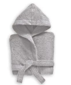 Becquet Peignoir Enfant Gris 8 Ans En Coton