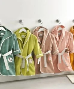 Becquet Peignoir Enfant Jaune 6 Ans En Coton -Bloom-boutique peignoir enfant jaune 6 ans en coton 2
