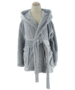 Sensei Maison Peignoir Enfant Polaire Chaud à Capuche Glacier 02 Ans