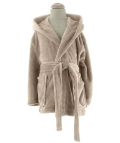 Sensei Maison Peignoir Enfant Polaire Chaud à Capuche Sable 06 Ans