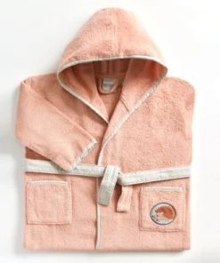 Becquet Peignoir Enfant Rose 8 Ans En Coton