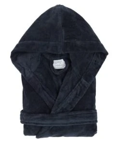 Sensei Maison Peignoir Enfant Velours à Capuche Bleu Nuit 02 Ans -Bloom-boutique peignoir enfant velours a capuche bleu nuit 02 ans 2