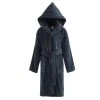 Sensei Maison Peignoir Enfant Velours à Capuche Bleu Nuit 08/10 Ans