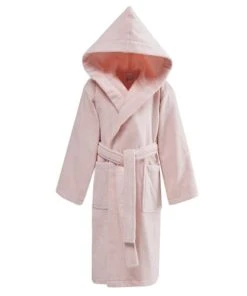 Sensei Maison Peignoir Enfant Velours à Capuche Poudre 06 Ans