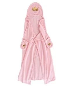 Alternative view of Home Maison Plaid à Capuche En Flanelle Spécial Princesse Polyester Rose 120 X 100
