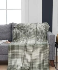 Sensei Maison Plaid à Franges Chaud Eucalyptus 130x170 Cm -Bloom-boutique plaid a franges chaud eucalyptus 130x170 cm avior