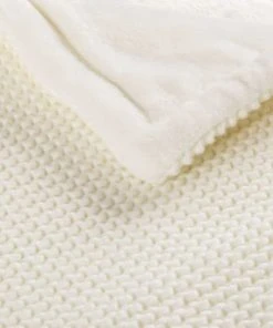 Alternative view of Maisons Du Monde Plaid Bébé écru 77x77