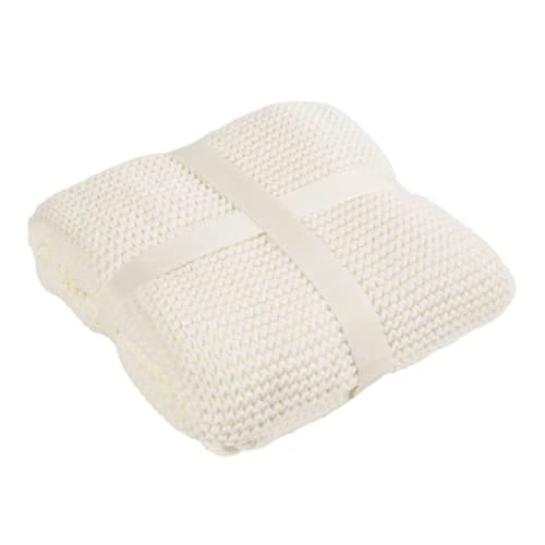 Maisons Du Monde Plaid Bébé écru 77x77 3 Maisons Du Monde Plaid Bébé écru 77x77 – Image 3