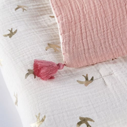 Maisons Du Monde Plaid En Gaze De Coton Bio Rose Et écru Imprimé Hirondelles 75x100 2 Maisons Du Monde Plaid En Gaze De Coton Bio Rose Et écru Imprimé Hirondelles 75x100 – Image 2