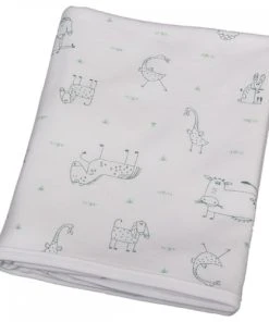 Blanc Avenue Bébé Plaid En Jersey 75x100 Cm Aqua