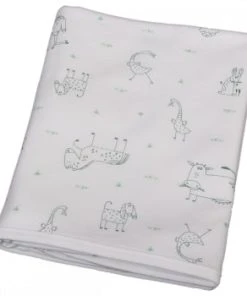 Blanc Avenue Bébé Plaid En Jersey 75x100 Cm Aqua -Bloom-boutique plaid en jersey 75x100 cm aqua animaux aqua