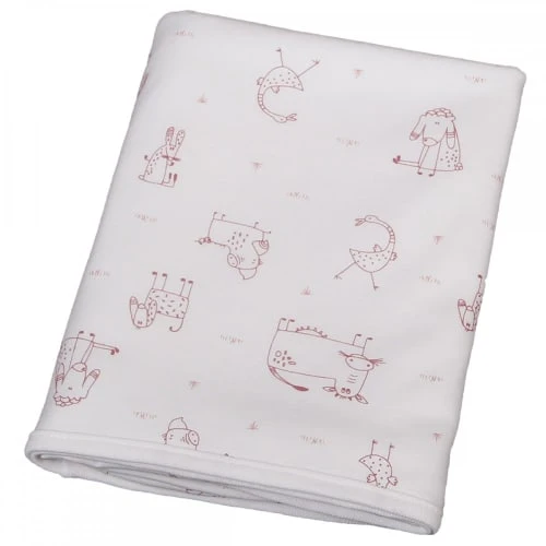 Blanc Avenue Bébé Plaid En Jersey 75x100 Cm Rose 2 Blanc Avenue Bébé Plaid En Jersey 75x100 Cm Rose – Image 2