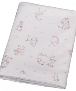 Blanc Avenue Bébé Plaid En Jersey 75x100 Cm Rose