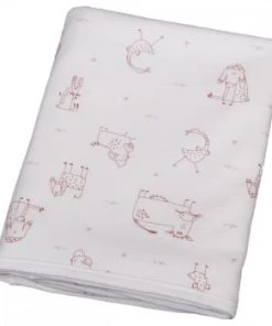 Blanc Avenue Bébé Plaid En Jersey 75x100 Cm Aqua -Bloom-boutique plaid en jersey 75x100 cm rose animaux rose