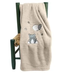 Sensei Maison Plaid Polaire Doux & Chaud Gris Perle 75x100 Cm -Bloom-boutique plaid polaire doux chaud petale 75x100 cm