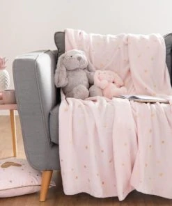 Maisons Du Monde Plaid Rose Motifs étoiles Dorées 170x130cm YSEE -Bloom-boutique plaid rose motifs etoiles dorees 170x130cm ysee 1000 8 16 171232 6