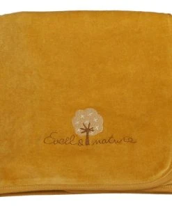 Eveil Et Nature Plaid Velours 75x100 Cm Coton Bio Ambre