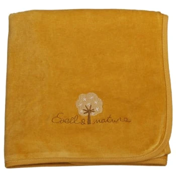 Eveil Et Nature Plaid Velours 75x100 Cm Coton Bio Lagon 2 Eveil Et Nature Plaid Velours 75x100 Cm Coton Bio Lagon – Image 2