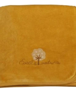 Eveil Et Nature Plaid Velours 75x100 Cm Coton Bio Gris -Bloom-boutique plaid velours 75x100 cm coton bio ambre gamme bio unis 3