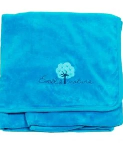 Eveil Et Nature Plaid Velours 75x100 Cm Coton Bio Lagon
