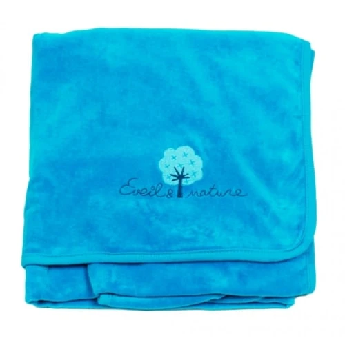 Eveil Et Nature Plaid Velours 75x100 Cm Coton Bio Lagon 1 Eveil Et Nature Plaid Velours 75x100 Cm Coton Bio Lagon