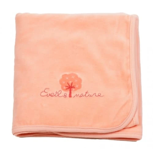 Eveil Et Nature Plaid Velours 75x100 Cm Coton Bio Pêche 1 Eveil Et Nature Plaid Velours 75x100 Cm Coton Bio Pêche