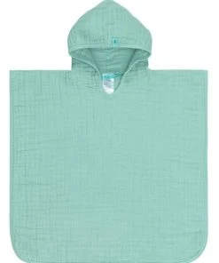 Lassig Poncho De Bain En Mousseline Menthe 60x87