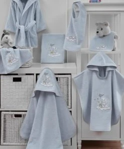 Sensei Maison Poncho De Bain Enfant Ciel Taille Unique (4 - 8 Ans) -Bloom-boutique poncho de bain enfant ciel taille unique 4 8 ans 2