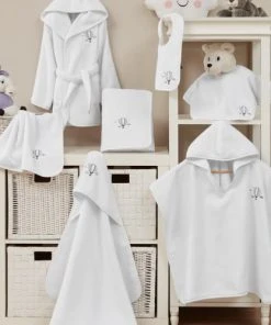 Sensei Maison Poncho De Bain Enfant En Coton Peigné Blanc Taille Unique (4 - 8 Ans) -Bloom-boutique poncho de bain enfant en coton peigne blanc taille unique 4 8 ans 5