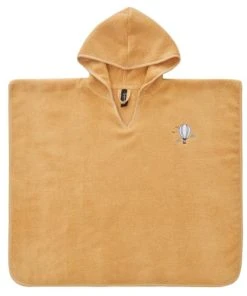 Sensei Maison Poncho De Bain Enfant En Coton Peigné Miel Taille Unique (4 - 8 Ans)